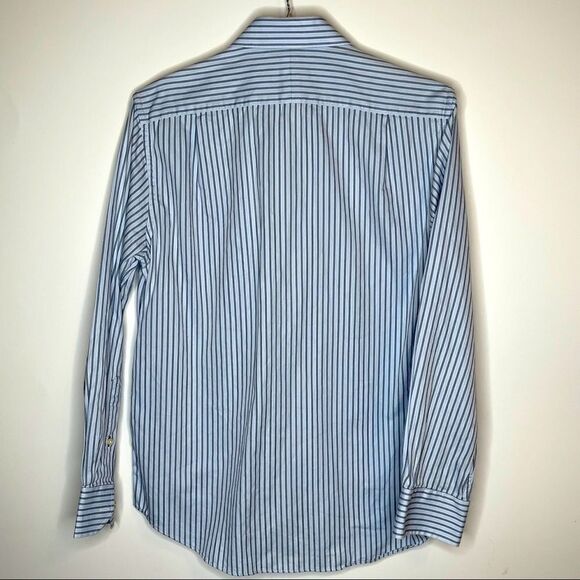Tommy Bahama 15.5-34/35 Blue-White Striped LS - Picture 4 of 5